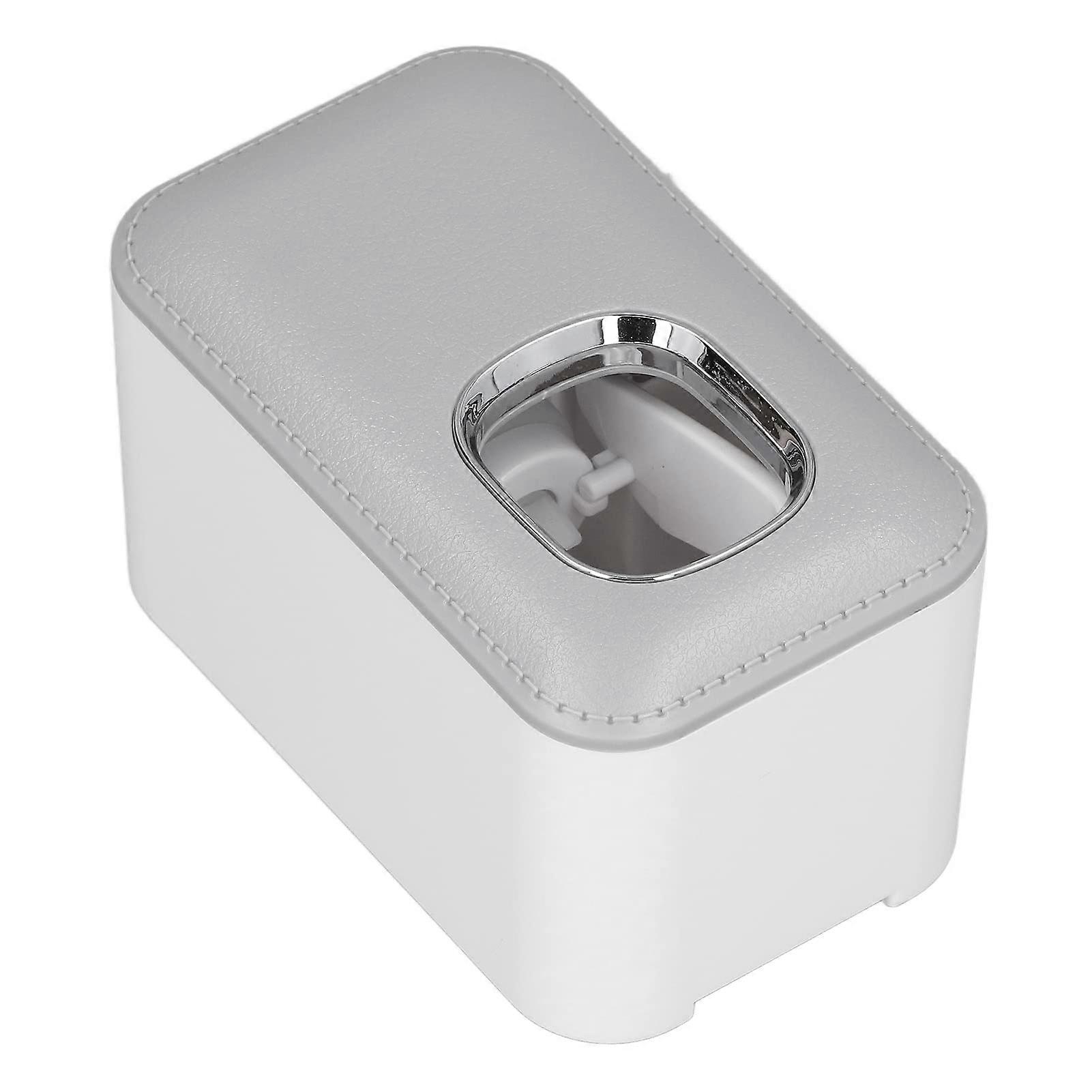 Automatic Toothpaste Dispenser with Flexible Thread Interface, Wall Mounted Suction Cup, Grey