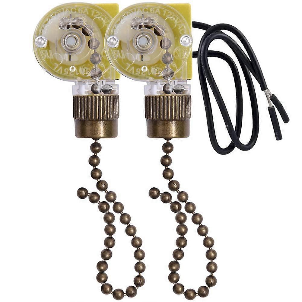 Ceiling Fan Light Switch ZE-109 Light Switch 2Pcs Bronze