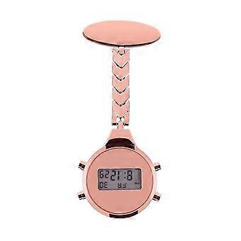 Krankenschwester Taschenuhr, Multifunktions-Digital-Krankenschwester-Uhr Brosche Pin Krankenschwester Uhr mit leuchtendem Kalender