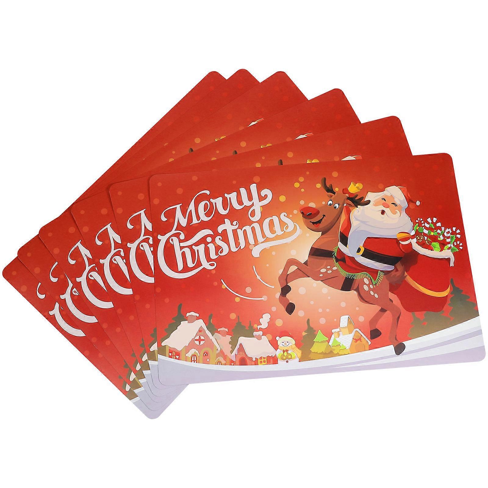 Holiday Table Placemats Dining Room Mats for Table Protection 4Pcs Set