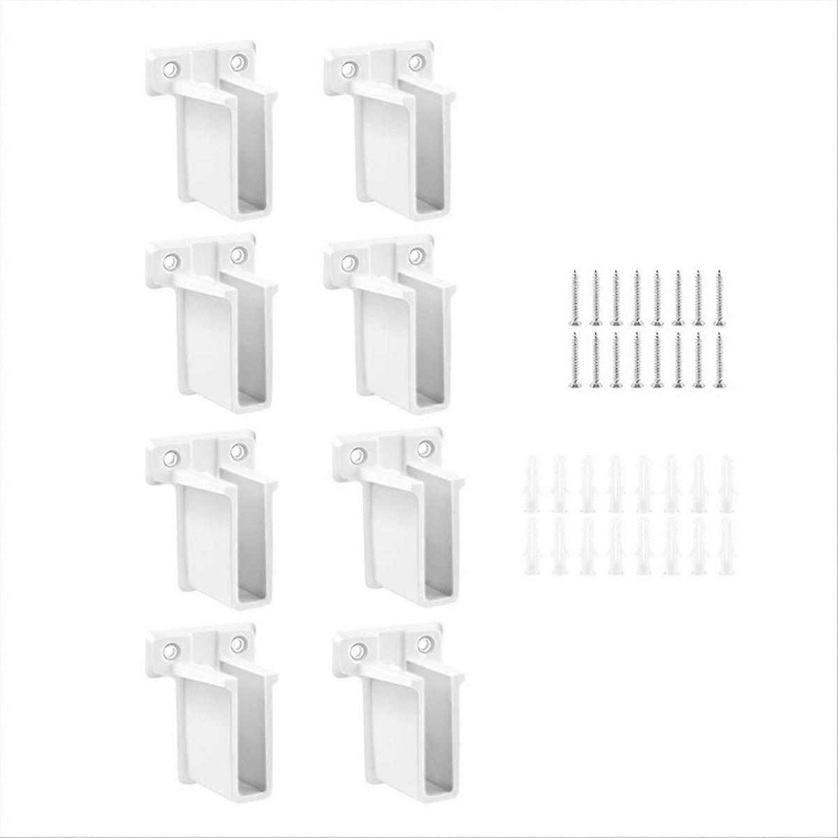 8Pcs Wire Shelf End Brackets,Plastic Closet Shelves Brackets