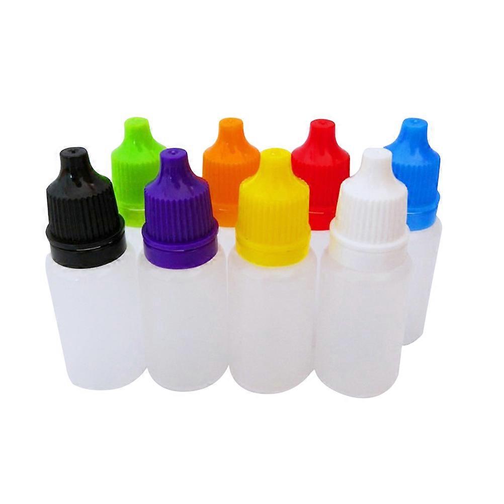 Eye Liquid Plastic Dropper Bottles Squeezable for Liquid 8Pcs Random Colors