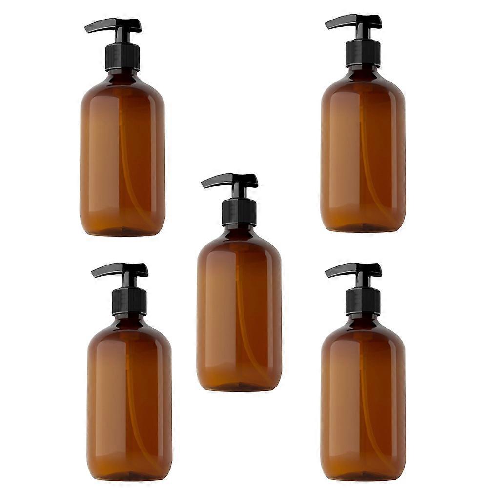 Sub Packaging Bottle Brown Portable Press Lotion Bottles for Storage 10Pcs