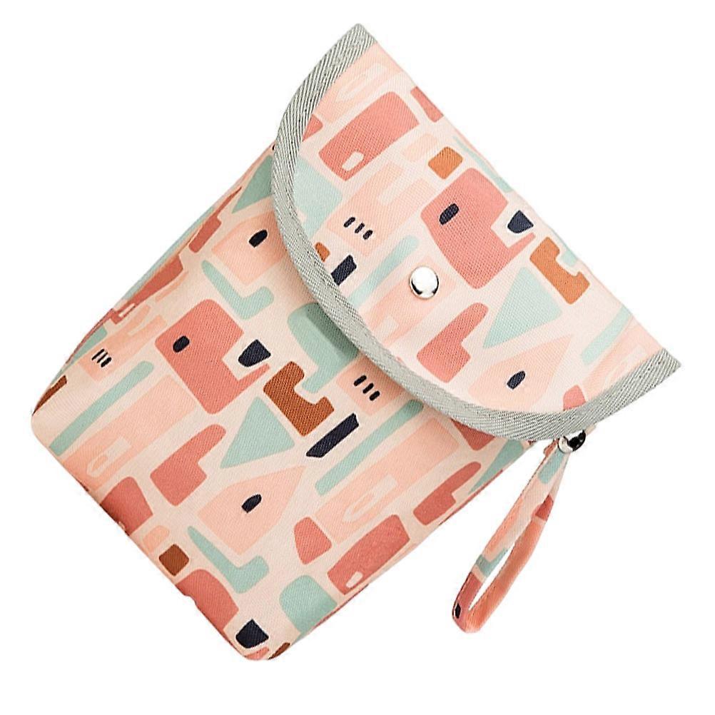 Nylon Diaper Storage Bag Portable for Storage Use Pink 2Pcs Pack