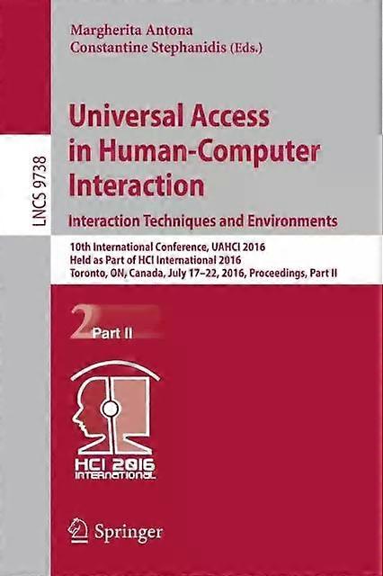 Universal Access In Human-computer Interaction. Interaction Techniques And Envir - Springer Nature B.V