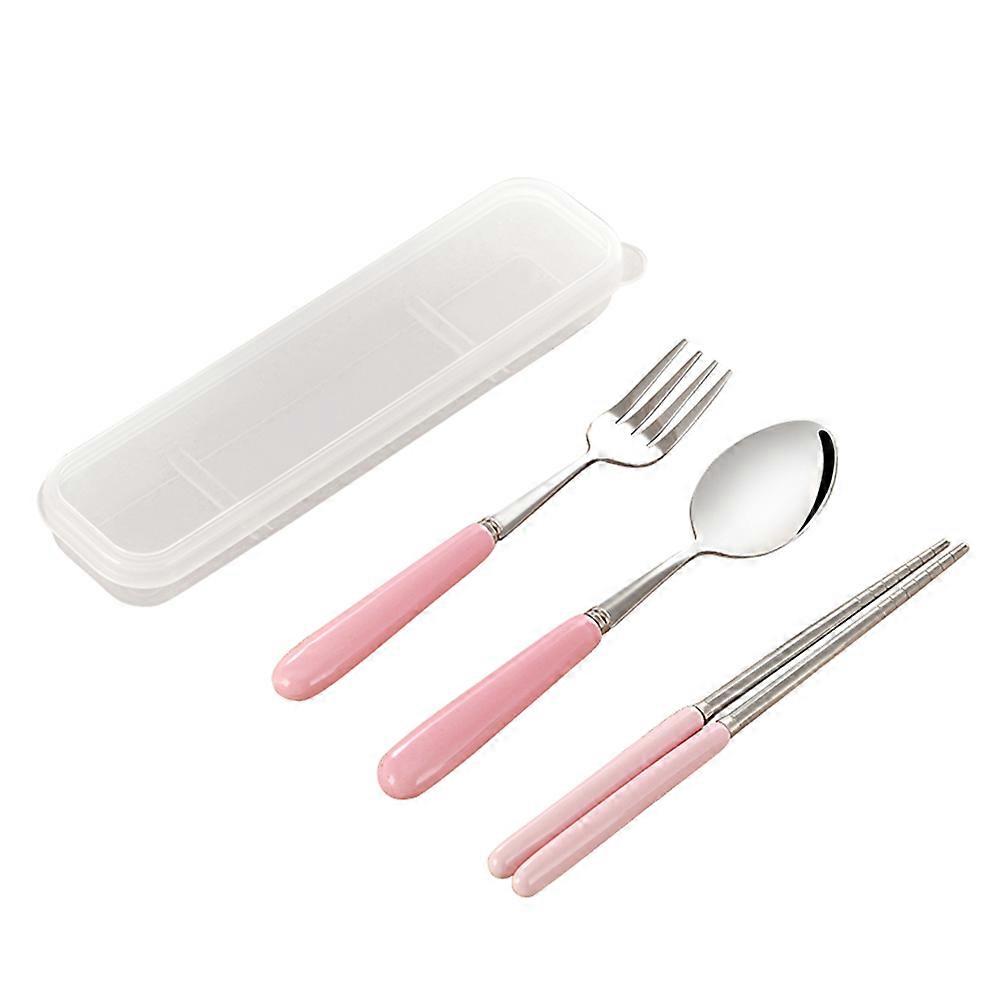 Flatware Set Stainless Steel Cutlery Portable Tableware 2Pcs for Camping