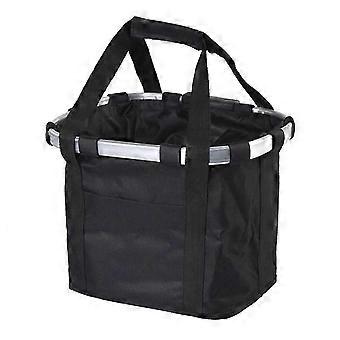 Odpinany przedni kosz rowerowy i transporter dla zwierząt, składana torba na kierownicę 2 w 1, ładowność 5 kg, czarny poliester