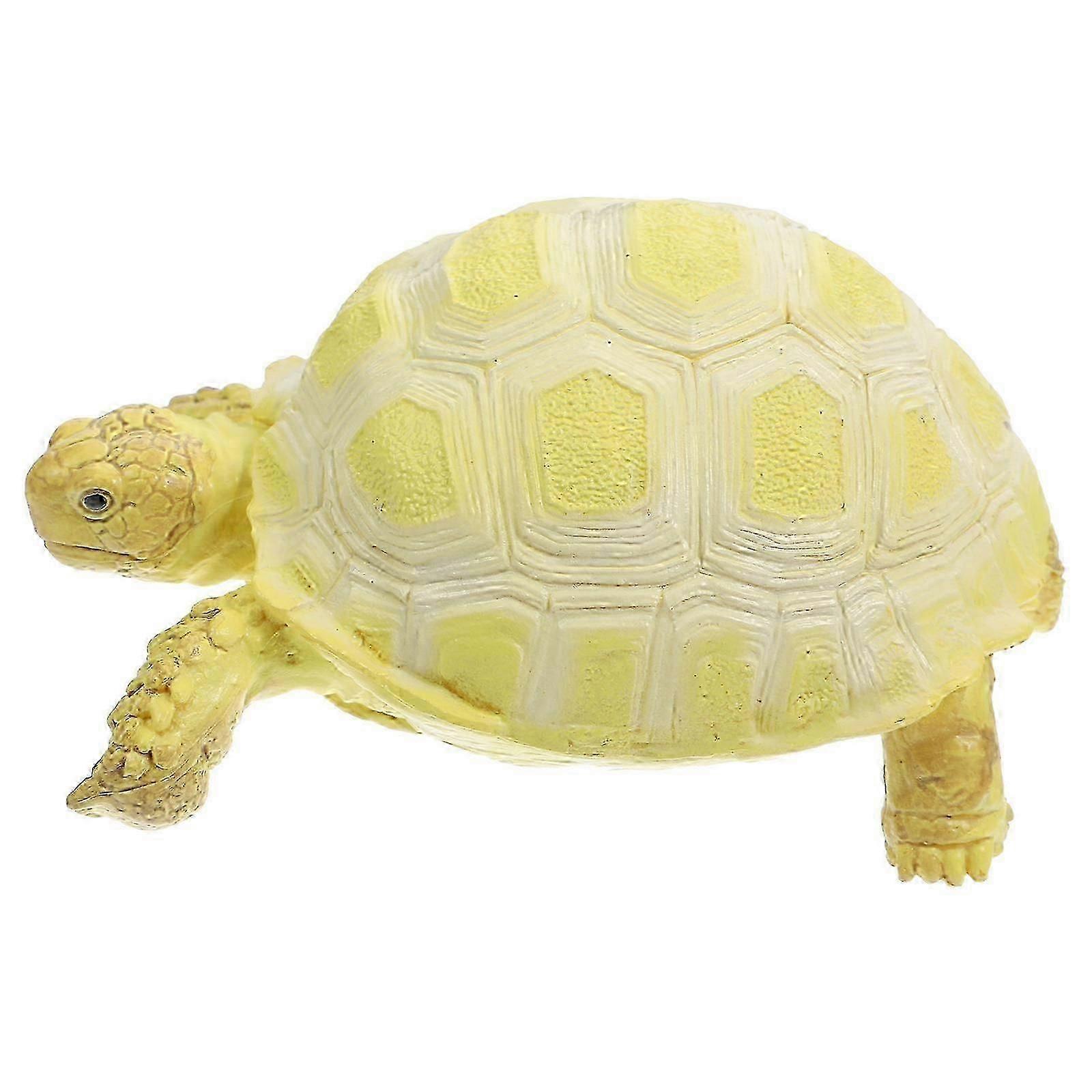 Turtle Figure Yellow Simulation Turtle Model for Decor Plastic Figurine