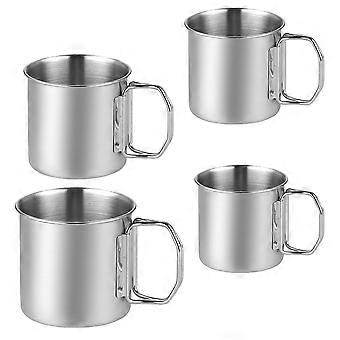Outdoor Camping Mug Stainless Steel Cups for Storage Use 8Pcs Foldable