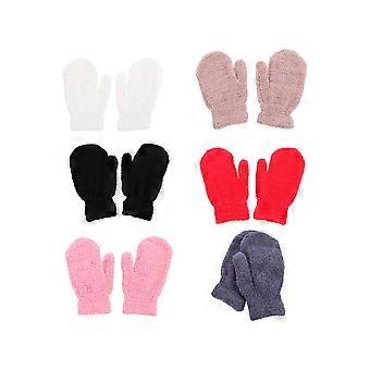 Warm Gloves Half Fleece Mittens for Warming Use 6Pairs Winter Gloves Full Finger