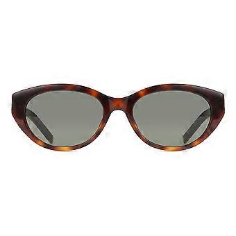 Saint Laurent SL M148 003 Vollrand-Sonnenbrille für Damen, oval, dunkelbraun, UV-Schutz, Original
