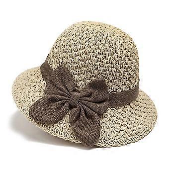 Hat Summer Bows Straw Hat Versatile Sunshade Leisure Hat for Outdoor Travel