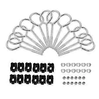 Trampoline Screws Steel Kit Trampoline Replacement Screw Trampoline Stability Tool with Round Nut Pa JH2