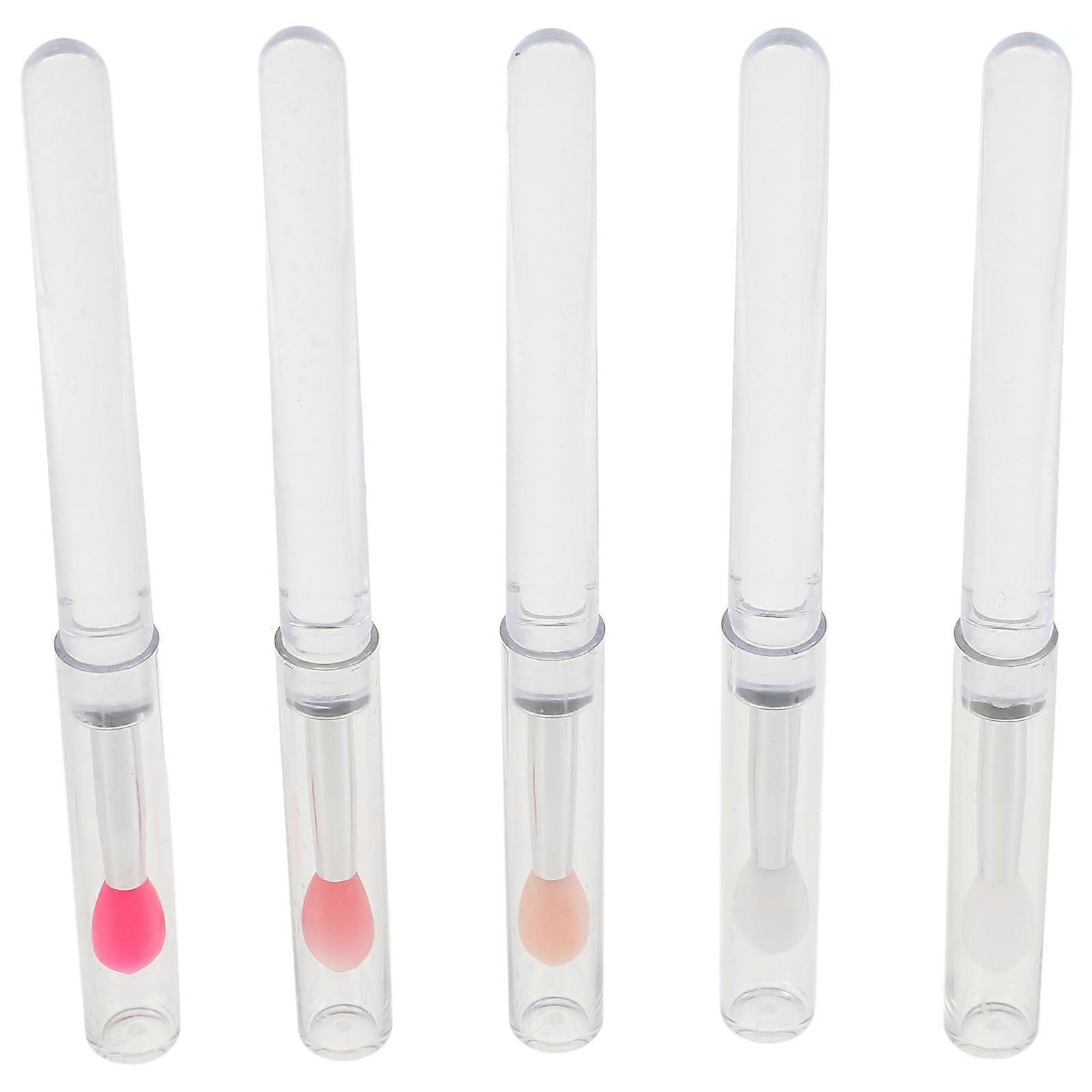 Lip Brush Combination Silicone Lip Applicator for Precise Makeup 5Pcs