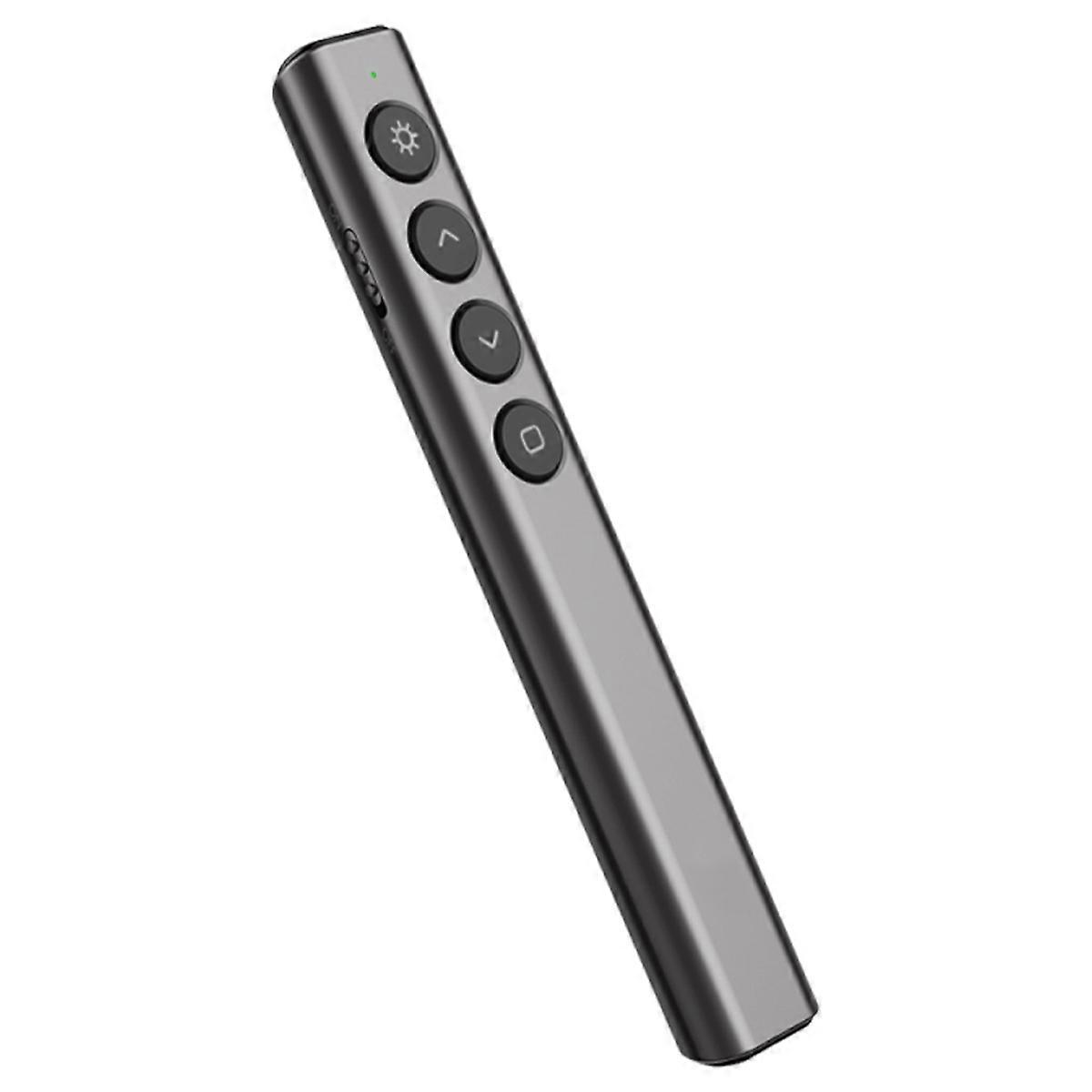 Wireless Presenter Remote for PowerPoint, Rechargeable Aluminum Body with Red Laser Pointer, Plug and Play Laser Pointer for Mac OS Windows Linux