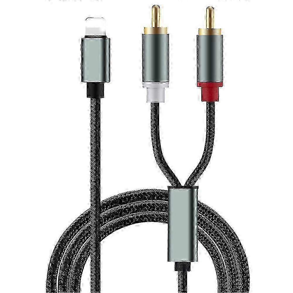 RCA-audio-adapterkabel voor aansluiting op iPhone-luidspreker