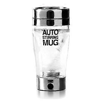 Electric Protein Shaker Cup, 400ml Auto Shake Mixer Bottle, Food Grade Stainless Steel, Transparent, for Gym Protein Coffee Juice Milk Mixing