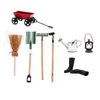 1 ensemble d’outils de jardinage miniatures décors de maison miniatures micro ornements de paysage