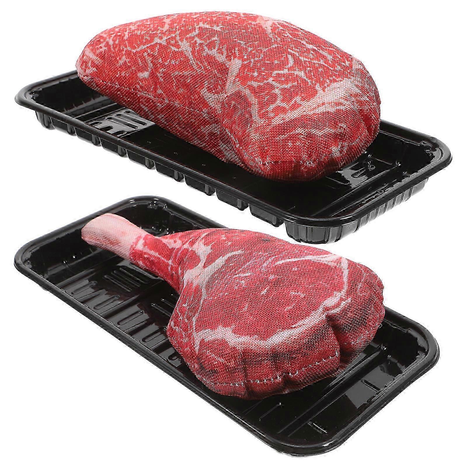 Simulation Meat Display for Decoration 2Sets Realistic Artificial Beef Steak