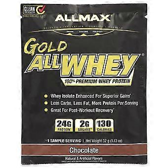 ALLMAX, GOLD ALLWHEY®, 100% Premium Wei-eiwit, Chocolade, 32 g, 4-pack