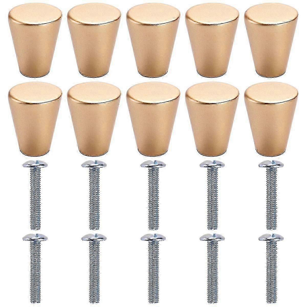 10 Pack Cabinet Knobs, Drawer Knobs With Screws Compatible with Dresser Drawers Cupboard Gold Dresser Knobs , B