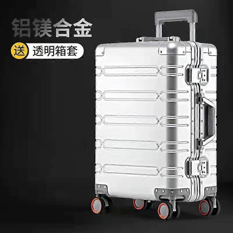 Graspdream Men 20 24 polegadas mala de alumínio Business Rolling Bagagem 29 polegadas de grande capacidade de carrinho caso para viajar