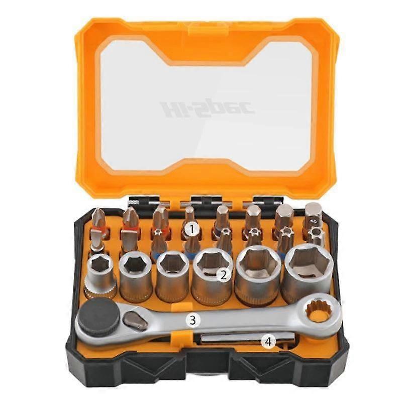 24pcs / set Multifunctional Ratchet Screwdriver Set, Slotted Phillips Torx Triangle Screwdriver Kit
