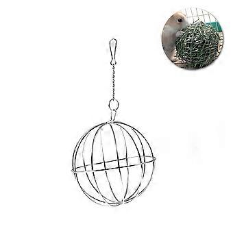 Feed Dispenser Toy for Guinea Pig Hanging 3Pcs Silver Sphere Ball