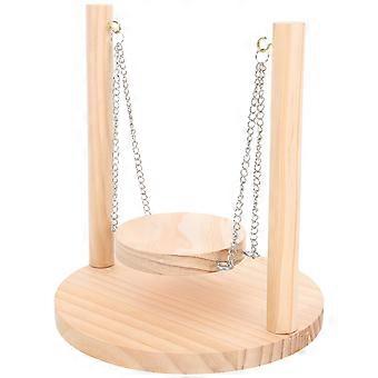 Climbing Hamster Wood Hammock Provides 3Pcs Wooden Swing Toys for Hamster Play