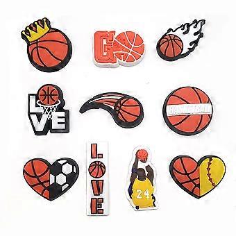 Dww-10 Pieces Basketball Series Hole Shoes Flower Shoes
