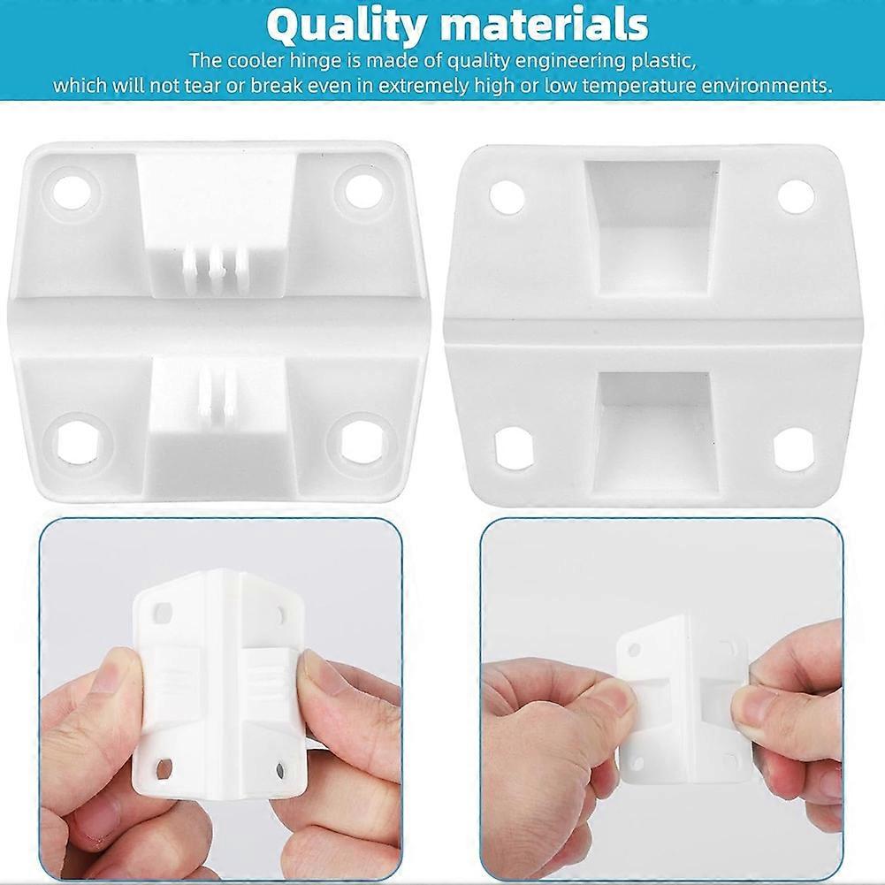 4pcs Durable Plastic Cooler Hinges Replacement Kit for Coleman with Screws