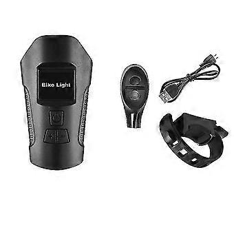 Bike Light Night Set, Cronômetro Multifuncional Bicicleta Luzes Speaker Frente E Traseira, Bicicleta Impermeável USB Recarregável Com Luzes Traseiras (preto)