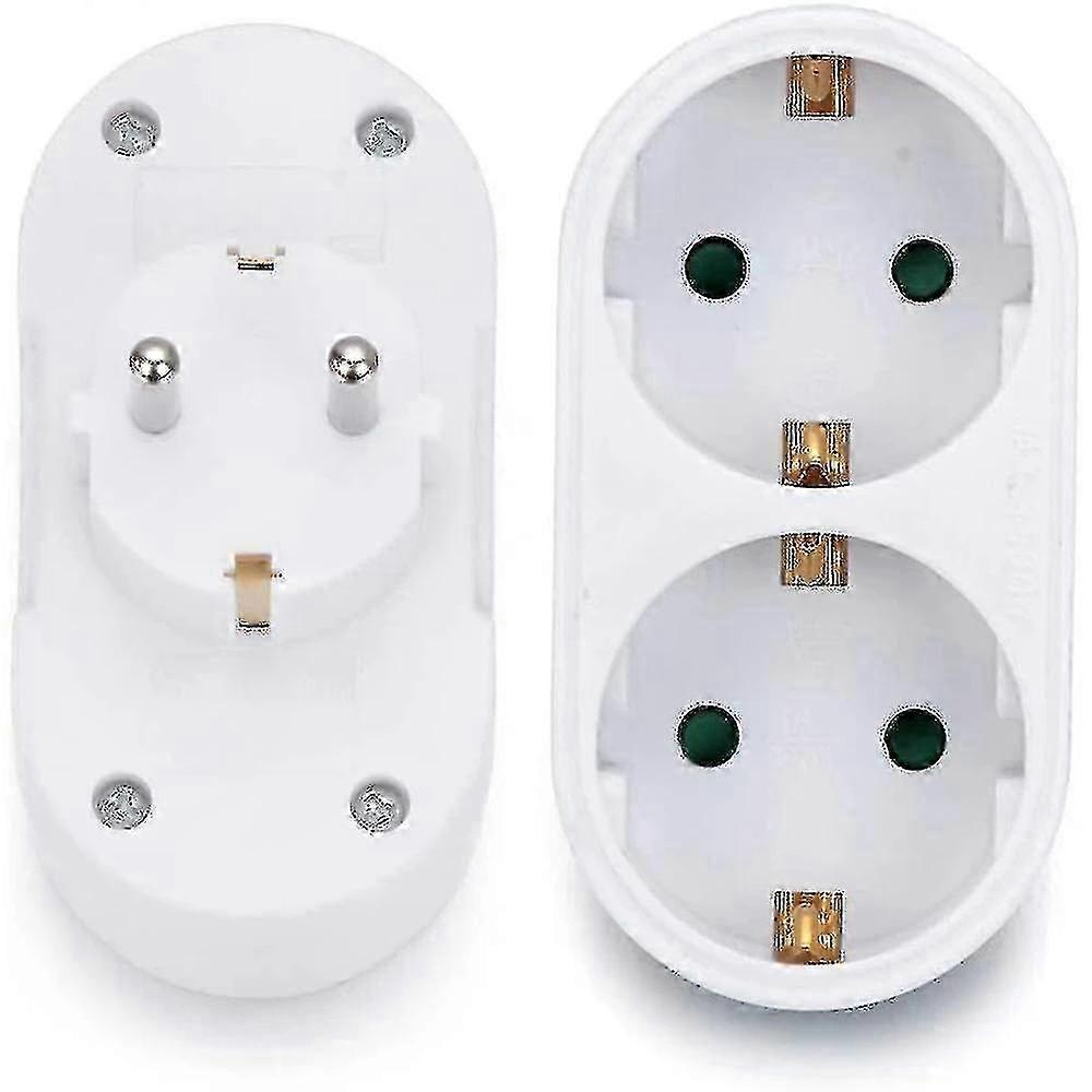 2 Slot Double Plug Multiple Plug Socket Multi Plug Adapter Horizontal P