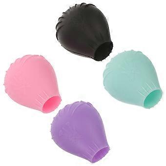 4pcs Makeup Brush Holder Silicone Makeup Storage Organizer Foundation Brush Cover