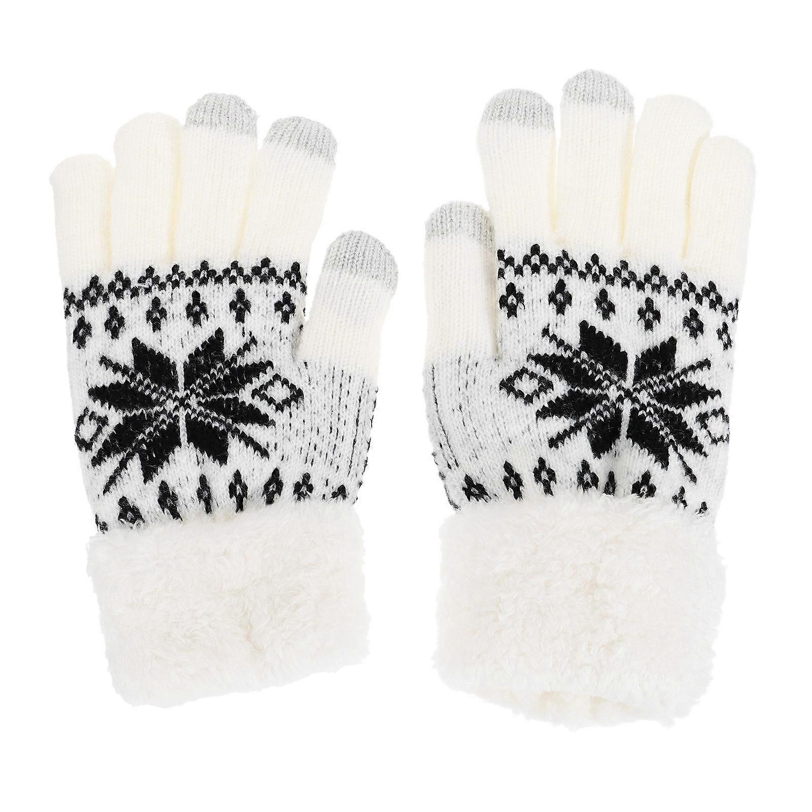 Pattern Gloves Warm Gloves for Winter Use 3Pairs