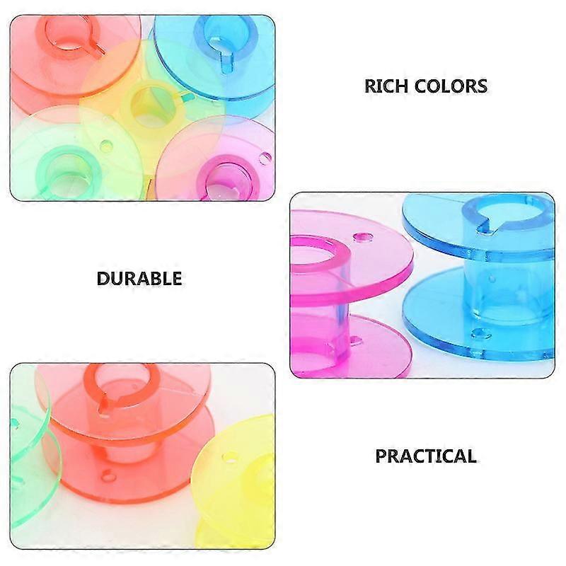 25pcs Plastic Empty Sewing Machine Bobbins Spools With Storage Case