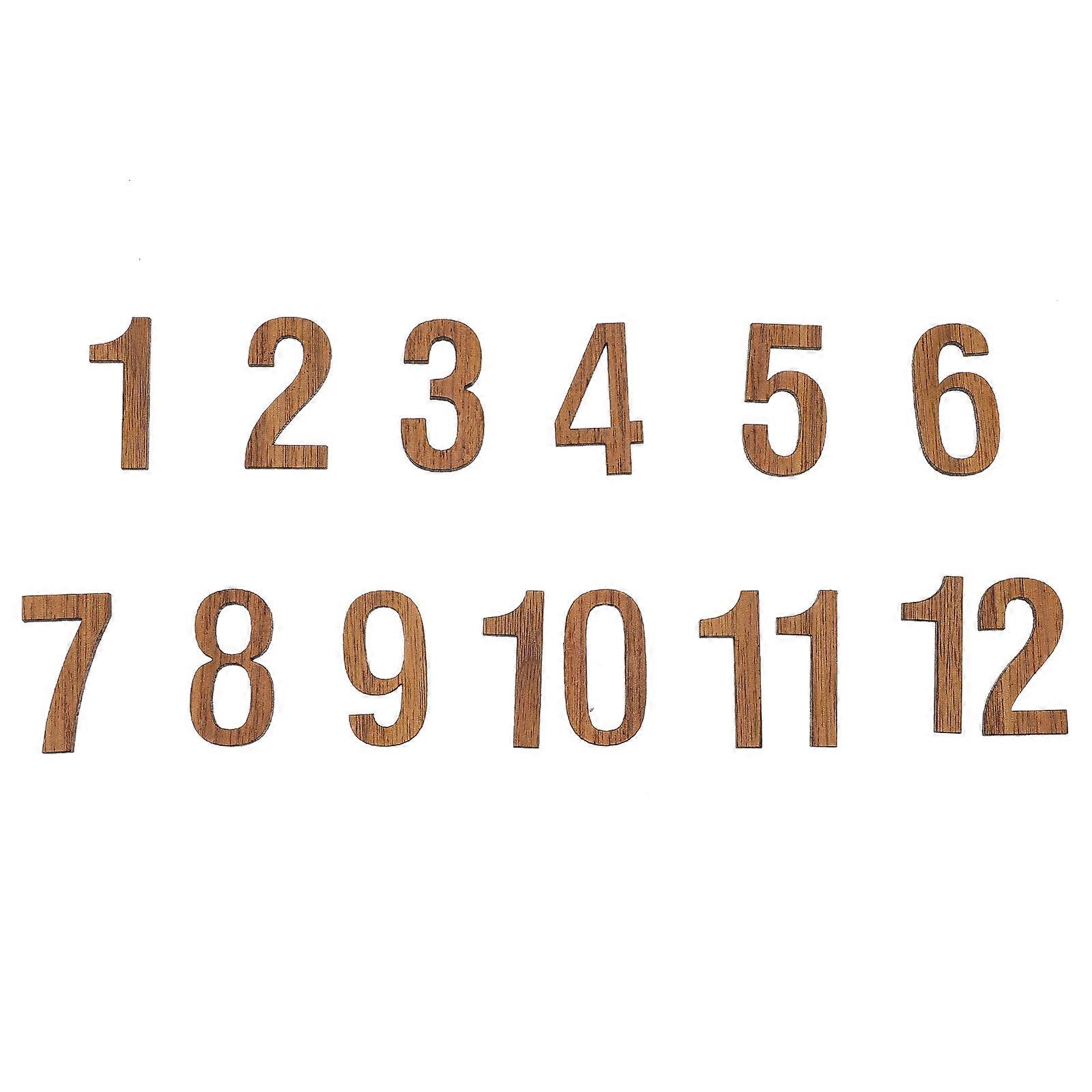 12pcs Wall Clock Numerals Clock Replacement Arabic Number Clock Accessories