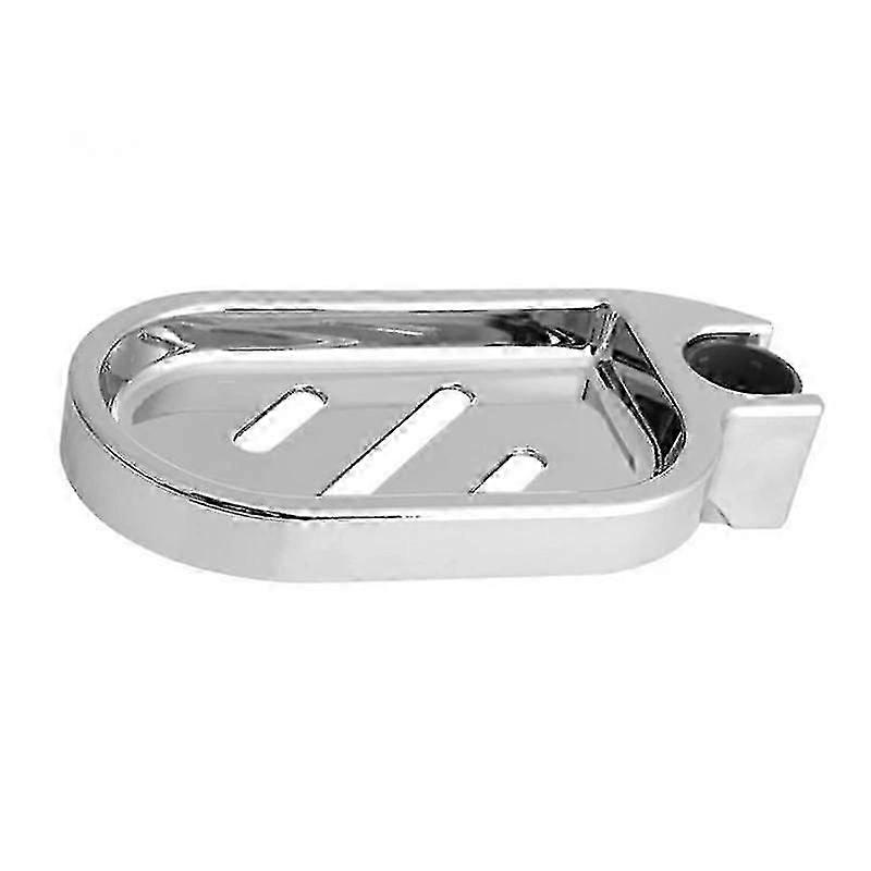 Adjustable Shower Rod Soap Dish Holder Bathroom Rack