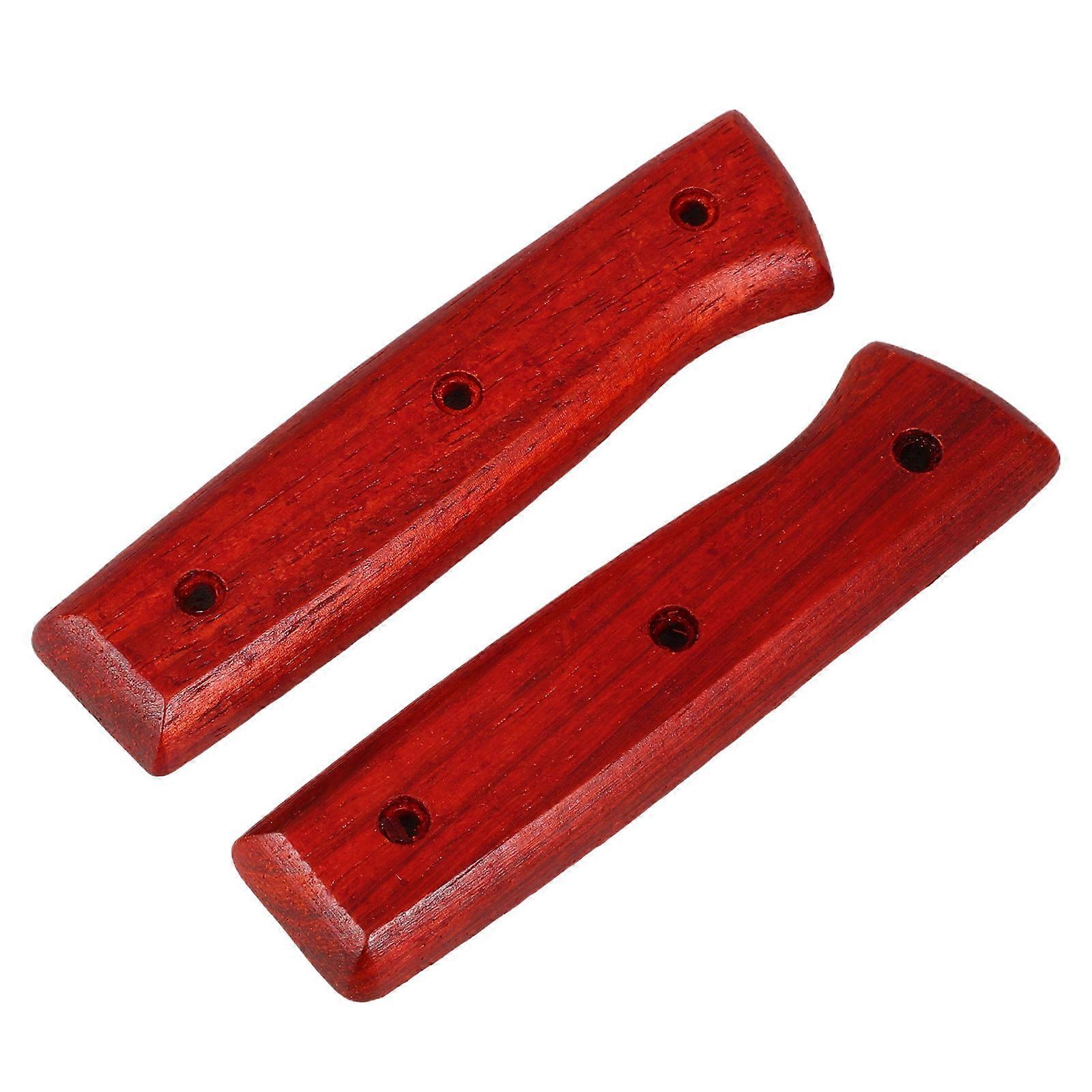 Wooden Handle for 2Sets Replacement with Comfortable Grip