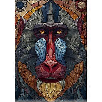 Stained Glass Mandrill Jigsaw Puzzle SQZ614