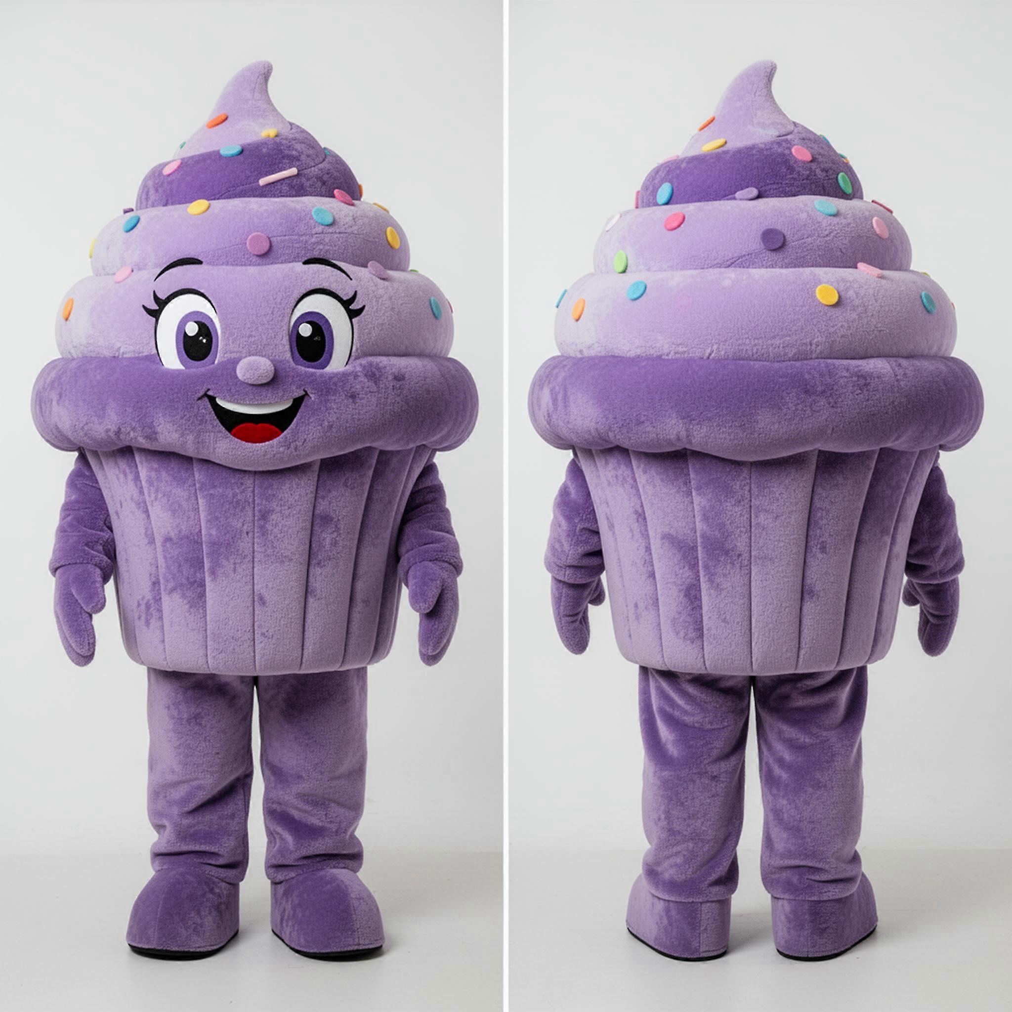 MASTICOT Lavender Plush Cupcake Mascot
