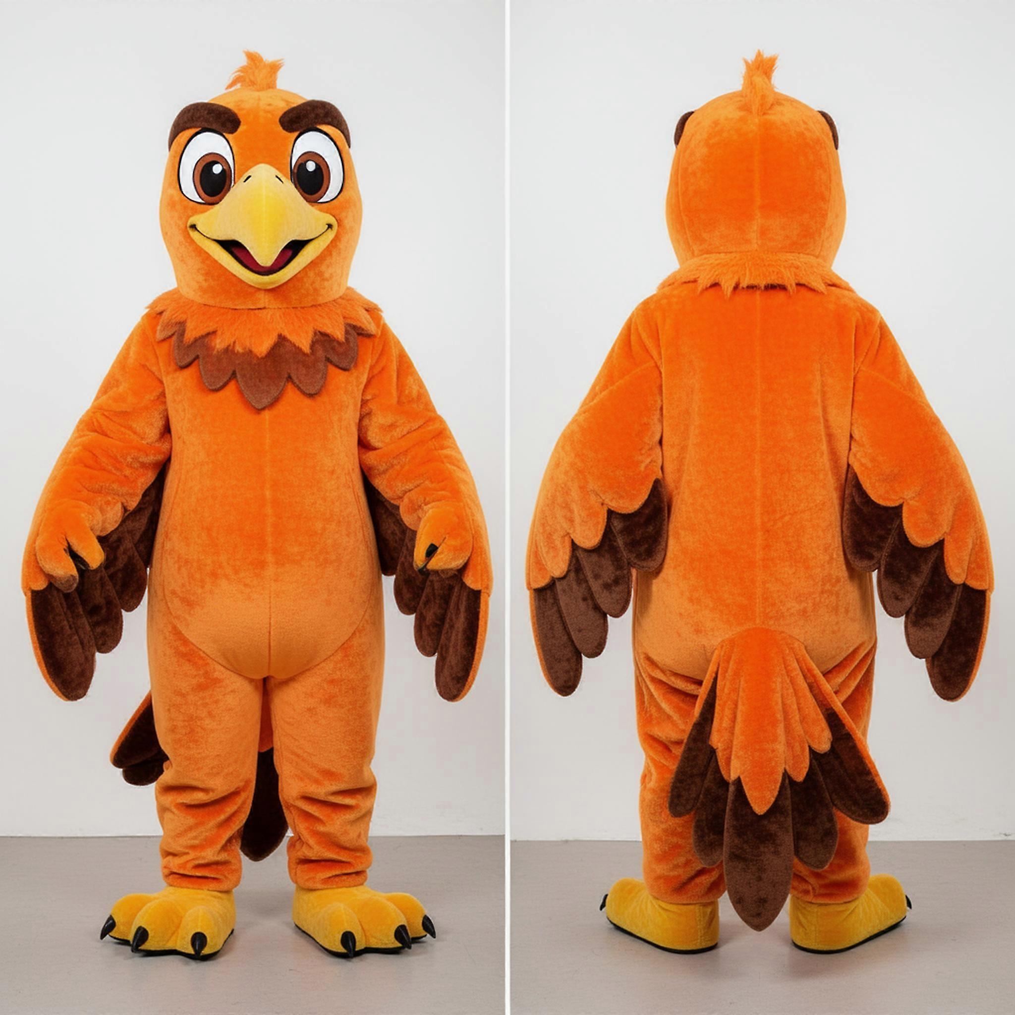MASTICOT Warm Orange Cartoon Eagle Mascot