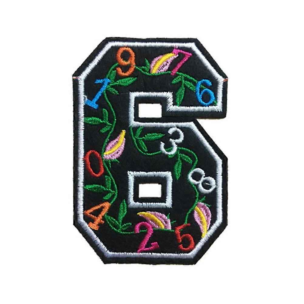 Number Embroidered Sewing Patch Set for Clothes 10Pcs Digital Applique