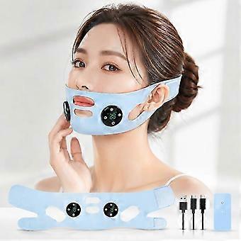 Reusable V Shape Face Firmer Pads, Face Slimming Lift Band for a Firm Face, Double Chin Remover, Adjustable Lift Mask with 6 Modes and 9 Intensity Lev