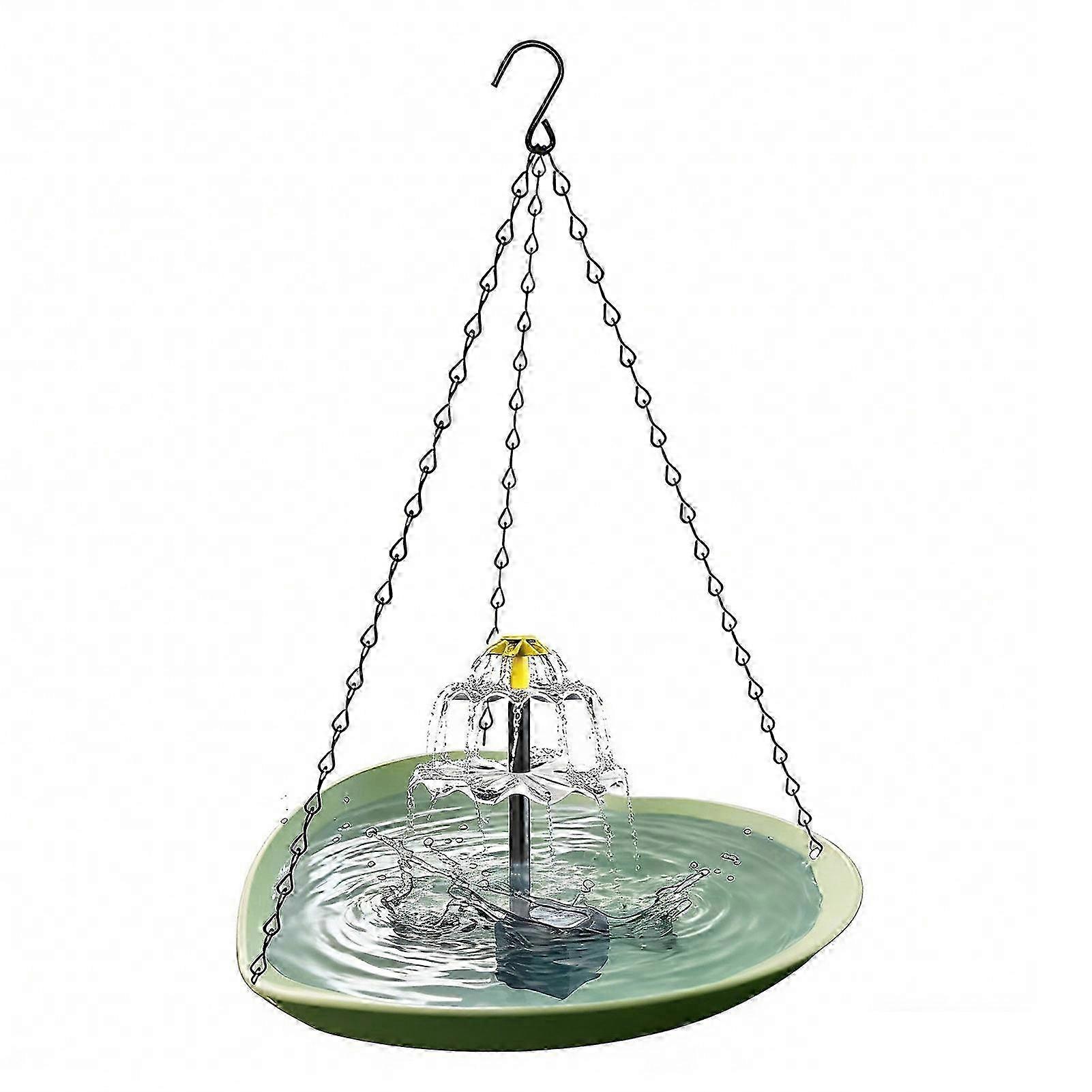 Transparent Solar Hanging Bird Bath Basin