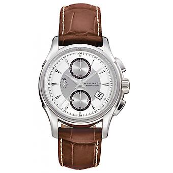 A. hamilton jazzmaster auto cro e/sil Automatic Analog Man Watch with Cowskin Bracelet H32616553