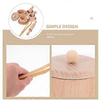 Holz-Spielzeug-Tee-Set für Kinder, ideal für Rollenspiele und Fantasie. 1 Set.
