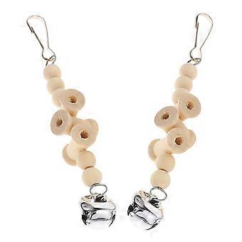 Wooden Parrot Chewing Toy for Pet Entertainment 4Pcs Set