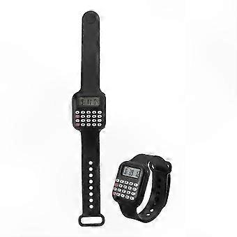 For Creative Math Learning, 2 Pack Round PVC Kids Calculator Watch for Boys and Girls