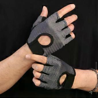 Summer Half Finger Gloves Ice Silk Breathable Gym Fitness Women Men Anti-Slip Pad Cycling Fingerless Gloves Bicycle